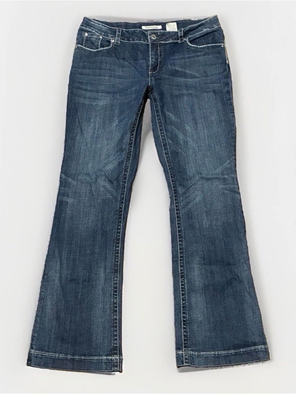 Stetson Jeans No 214 City Trouser Flare Jeans 18 Tall Long Thick Stitch Western
